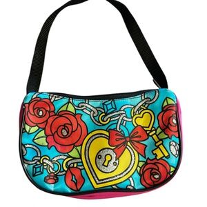 Colorful Heart and Rose Kids Shoulder Bag
